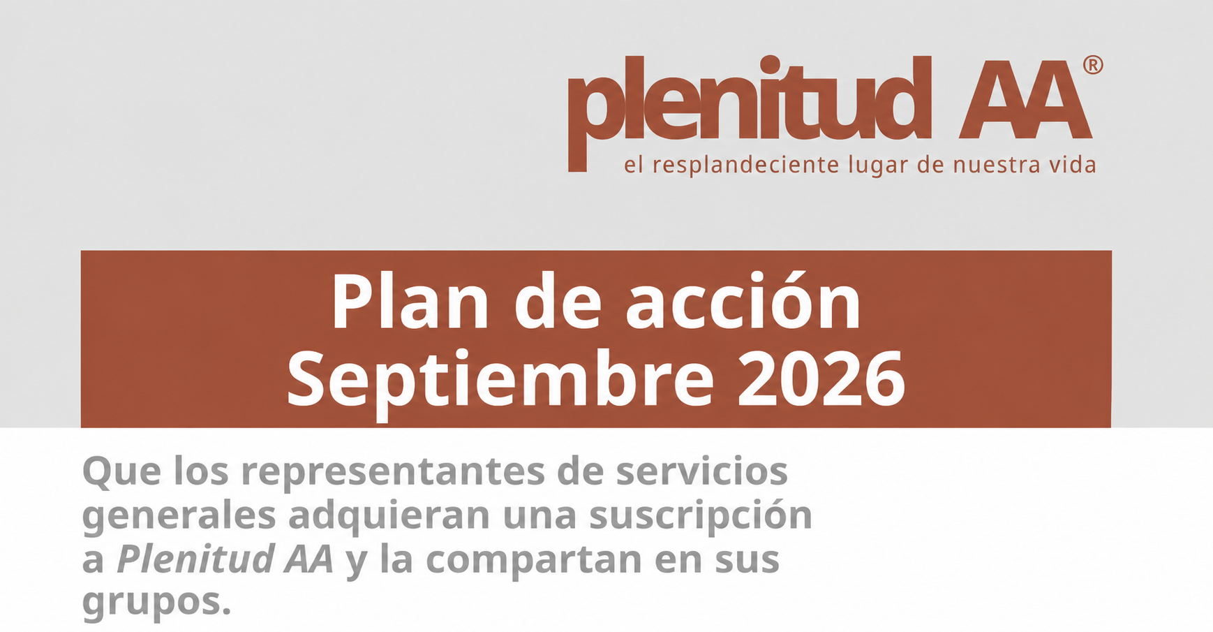 Plan de Acción. Septiembre 2026